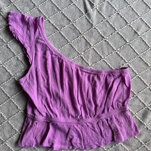 Pink Rose One-Shoulder Pink Blouse